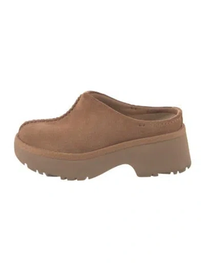 Pre-owned Ugg Suede Mules In Brown