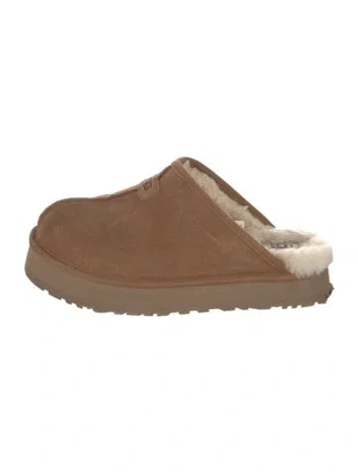 Pre-owned Ugg Suede Mules In Brown