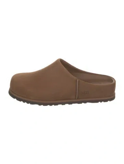 Pre-owned Ugg Suede Mules In Brown