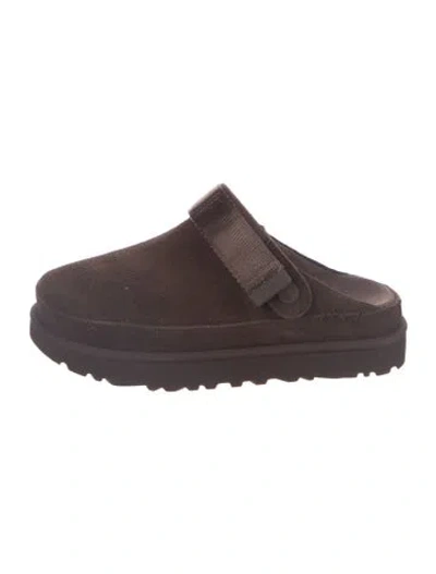 Pre-owned Ugg Suede Mules In Brown