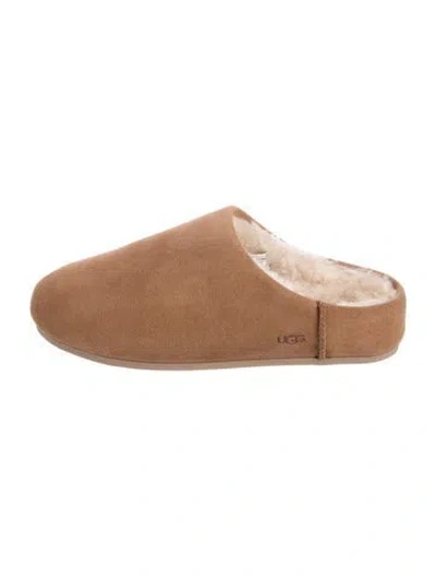 Pre-owned Ugg Suede Mules In Brown
