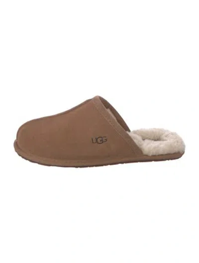 Pre-owned Ugg Suede Mules In Brown