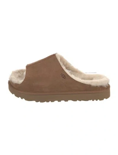 Pre-owned Ugg Suede Mules In Brown