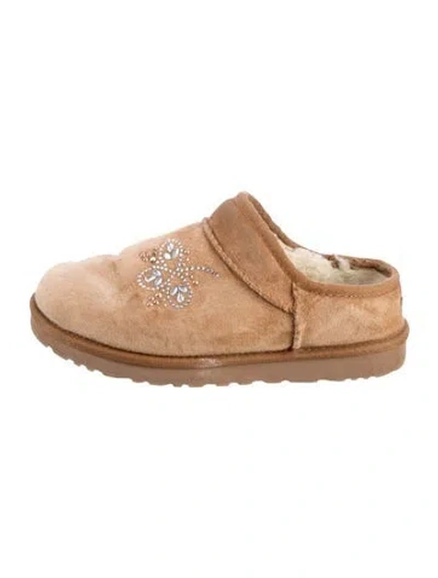 Pre-owned Ugg Suede Mules In Brown