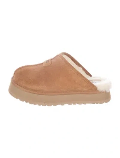 Pre-owned Ugg Suede Mules In Brown