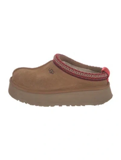 Pre-owned Ugg Suede Mules In Brown