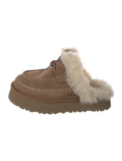 Pre-owned Ugg Suede Mules In Brown