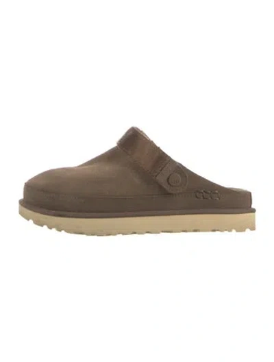 Pre-owned Ugg Suede Mules In Brown