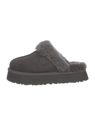 Pre-owned Ugg Suede Mules In Gray
