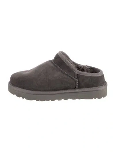 Pre-owned Ugg Suede Mules In Gray