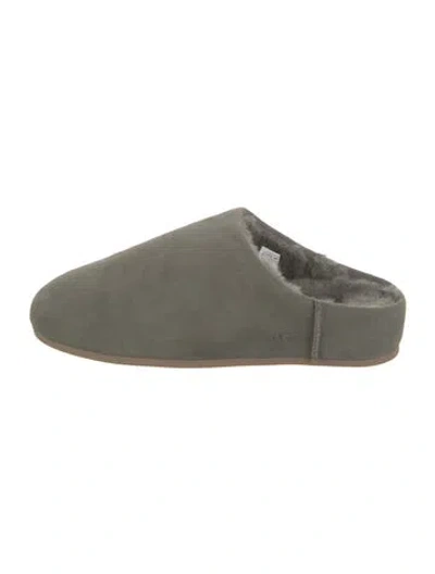 Pre-owned Ugg Suede Mules In Green