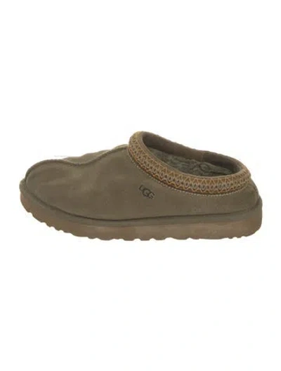 Pre-owned Ugg Suede Mules In Green