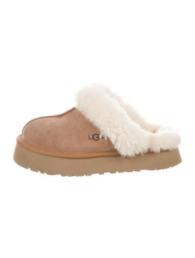 Pre-owned Ugg Suede Mules In Neutral