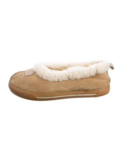 Pre-owned Ugg Suede Mules In Neutral