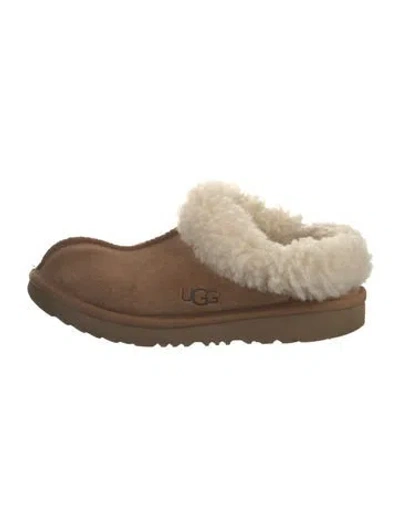 Pre-owned Ugg Suede Mules In Neutral