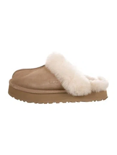 Pre-owned Ugg Suede Mules In Neutral