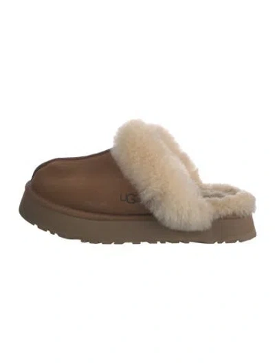 Pre-owned Ugg Suede Mules In Neutral