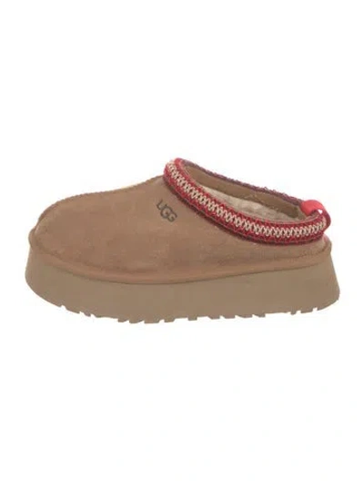 Pre-owned Ugg Suede Mules In Neutral