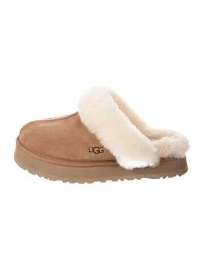 Pre-owned Ugg Suede Mules In Neutral