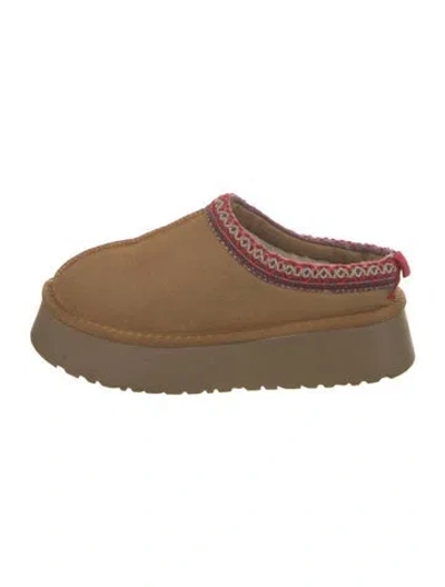 Pre-owned Ugg Suede Mules In Neutral