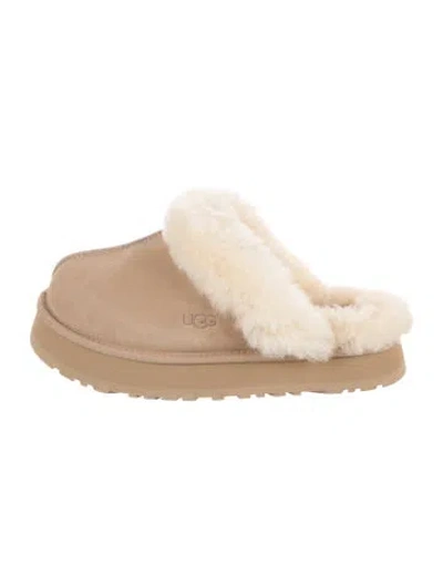 Pre-owned Ugg Suede Mules In Neutral
