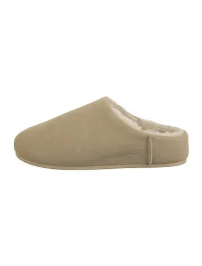 Pre-owned Ugg Suede Mules In Neutral