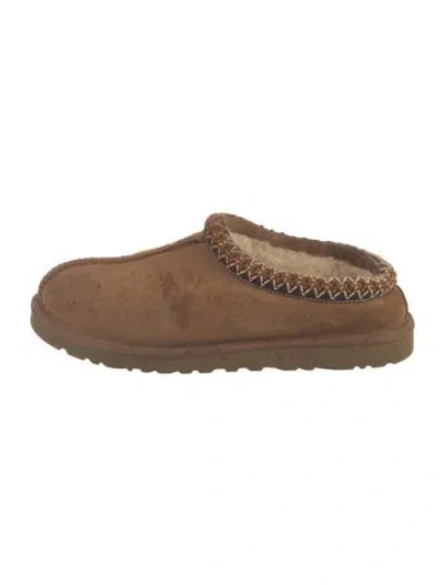 Pre-owned Ugg Suede Mules In Neutral