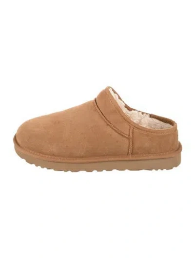 Pre-owned Ugg Suede Mules In Neutral