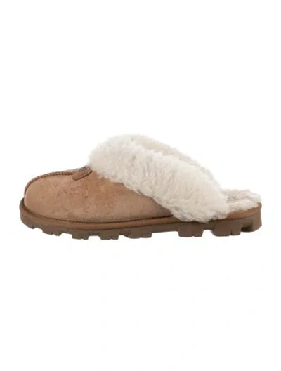 Pre-owned Ugg Suede Mules In Neutral