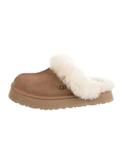 Pre-owned Ugg Suede Mules In Neutral