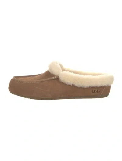Pre-owned Ugg Suede Mules In Neutral