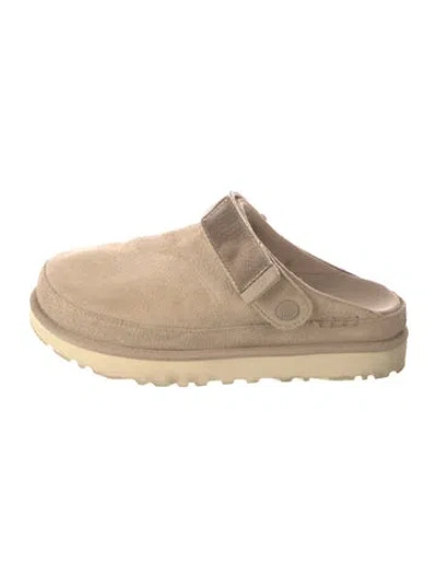 Pre-owned Ugg Suede Mules In Neutrals