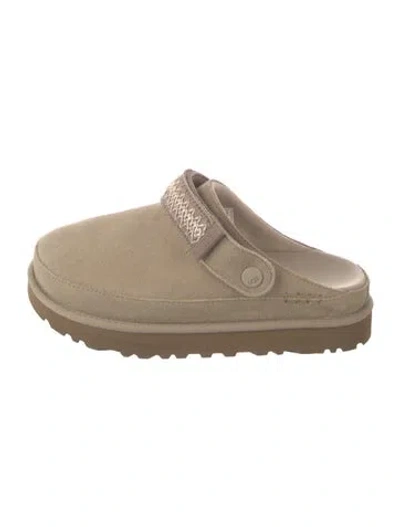 Pre-owned Ugg Suede Mules In Neutrals