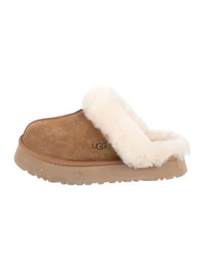 Pre-owned Ugg Suede Mules In Neutrals