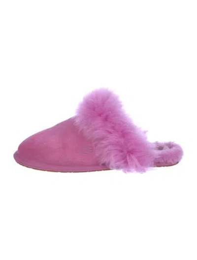 Pre-owned Ugg Suede Mules In Pink