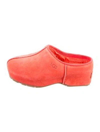 Pre-owned Ugg Suede Mules In Pink