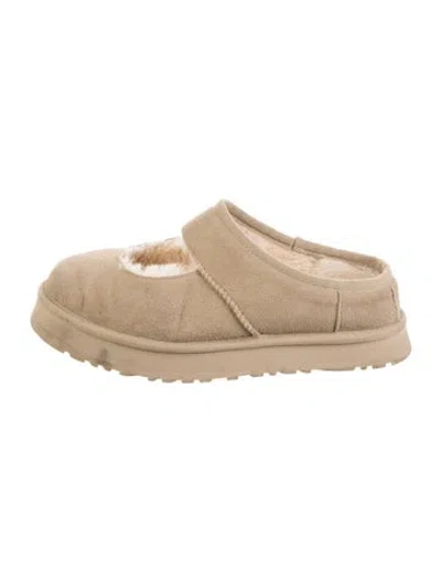 Pre-owned Ugg Suede Mules In Silver