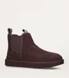 Ugg Neumel Logo-debossed Suede Chelsea Boots In Brown
