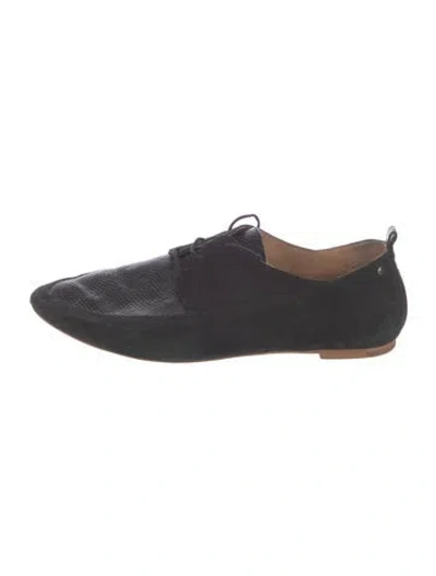 Pre-owned Ugg Suede Oxfords In Blue