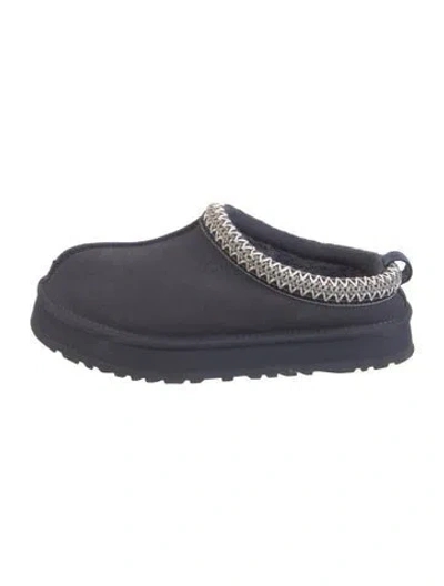 Pre-owned Ugg Suede Patterned Mules In Blue