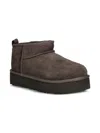 Ugg Suede Platform Ankle Boots In Brown