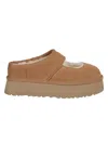 Ugg Suede Platform Sandals With Shearling Lining In Brown
