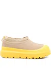Ugg Sand Suede And Rubber Tasman Weather Hybrid Slip Ons In Neutral