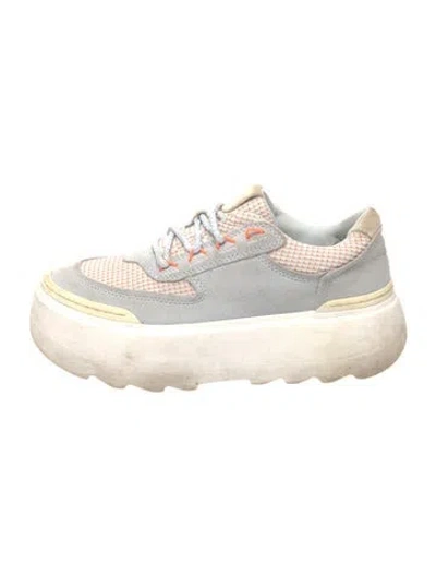 Pre-owned Ugg Suede Printed Sneakers In Blue