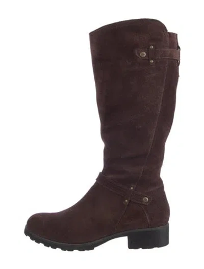 Pre-owned Ugg Suede Riding Boots In Brown