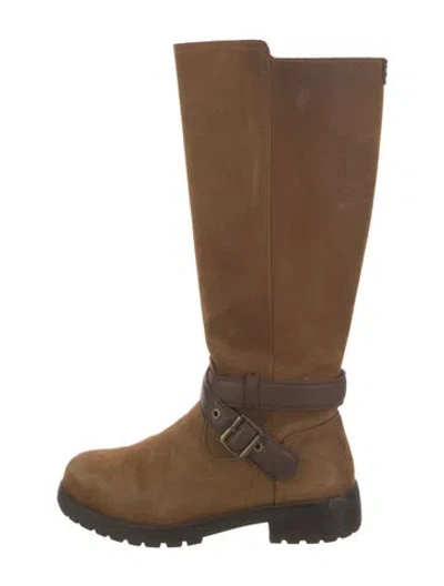 Pre-owned Ugg Suede Riding Boots In Brown