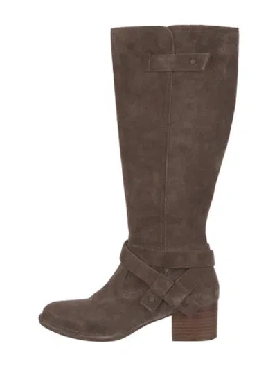 Pre-owned Ugg Suede Riding Boots In Brown