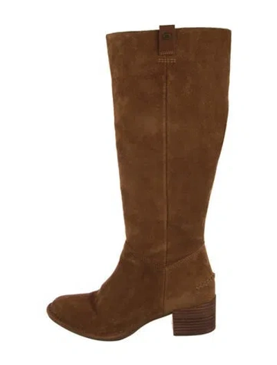 Pre-owned Ugg Suede Riding Boots In Brown