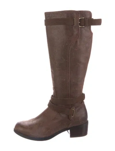 Pre-owned Ugg Suede Riding Boots In Brown