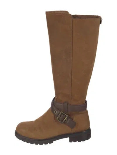 Pre-owned Ugg Suede Riding Boots In Neutrals